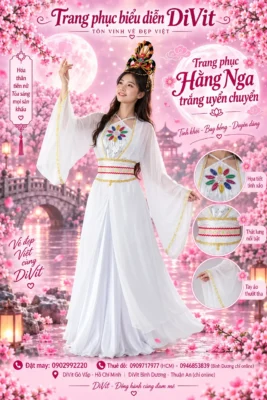 Đầm chị Hằng Nga cổ trang