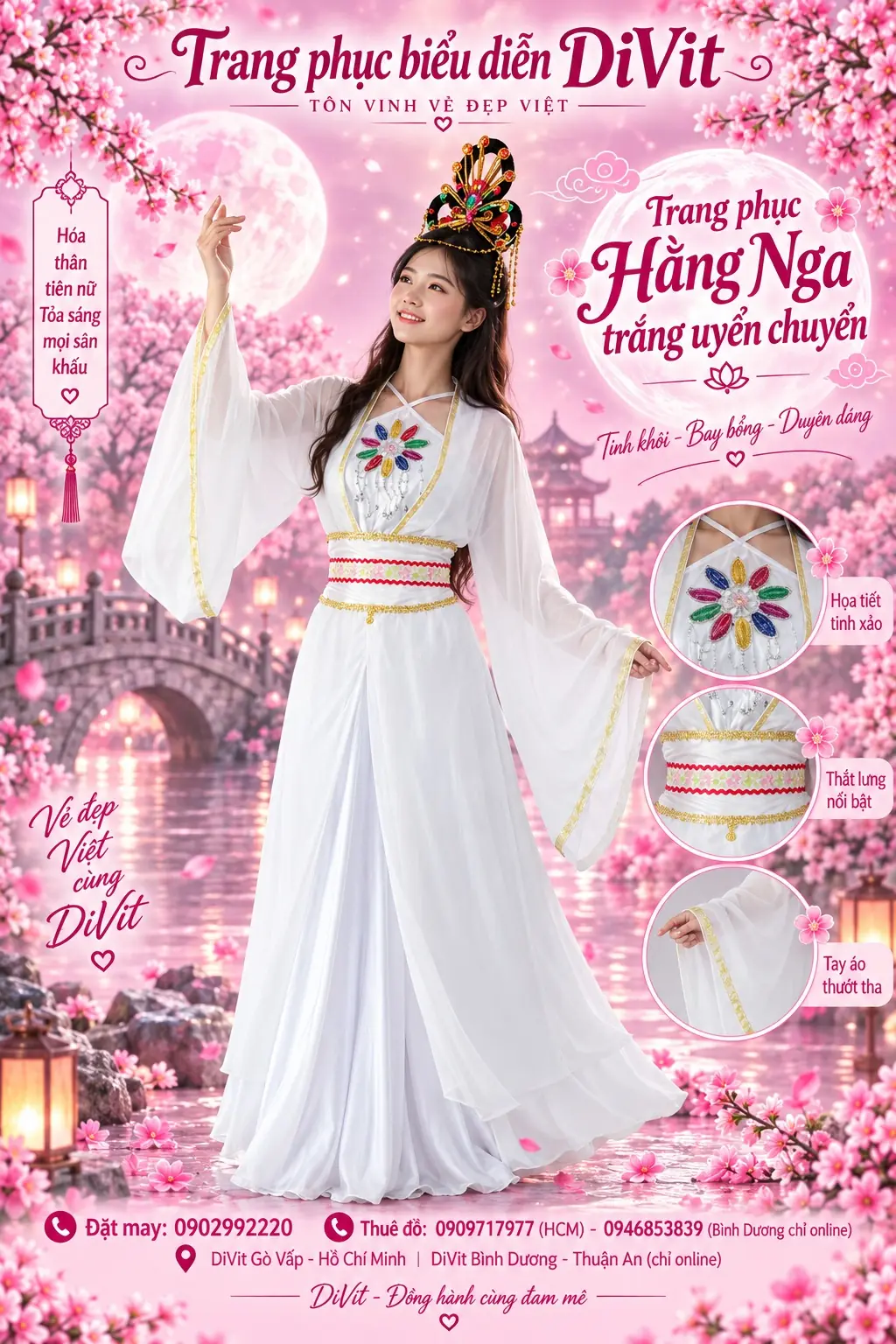 Đầm chị Hằng Nga cổ trang