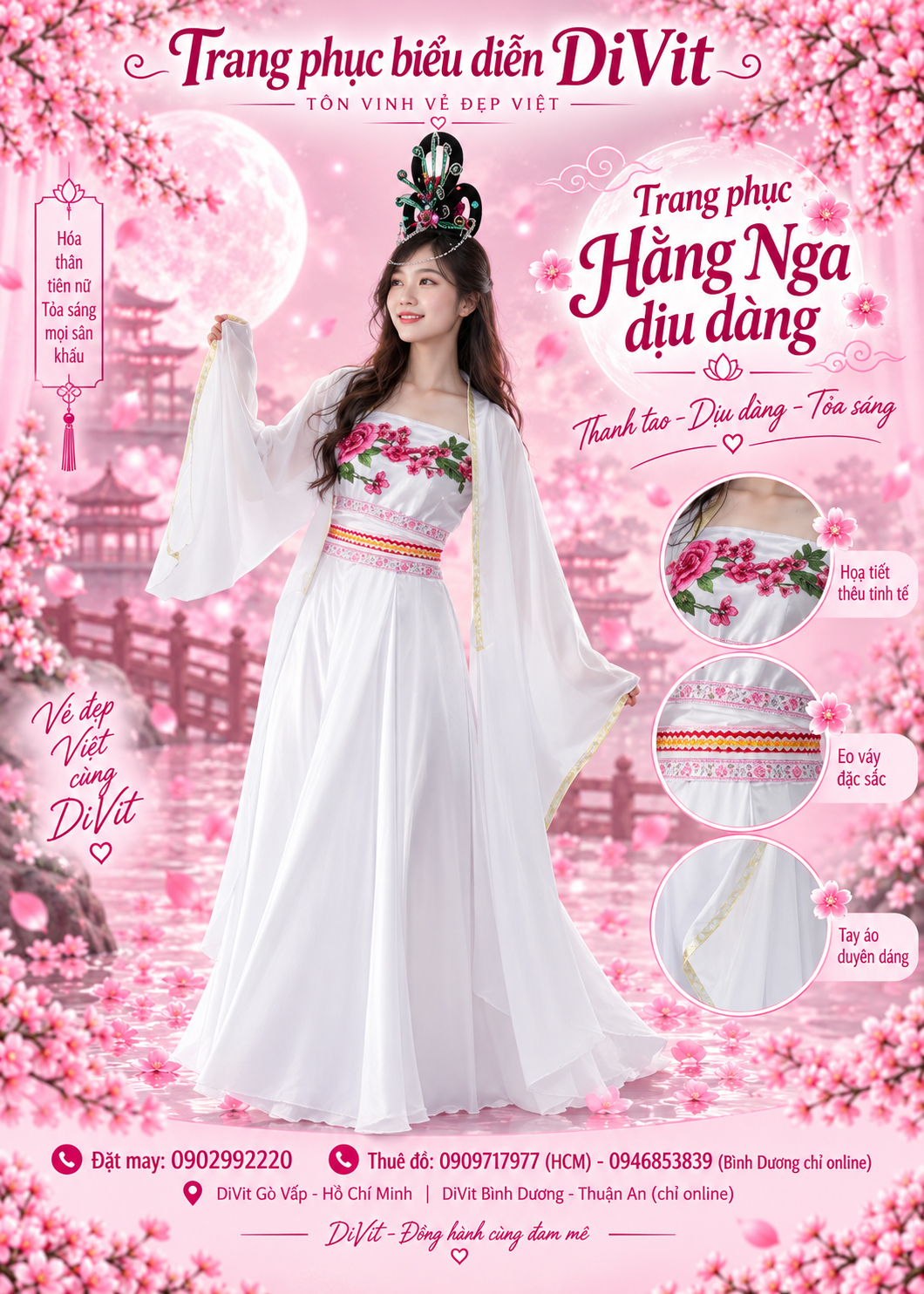 Thuê Hằng Nga tiên nữ trắng