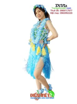 Đầm Hawai xanh biển