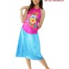 Yếm hồng váy ngắn xanh biển