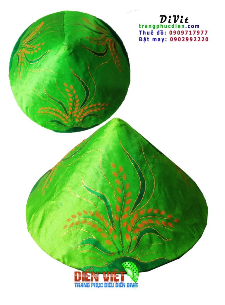 Nón lá bọc vải in bông lúa