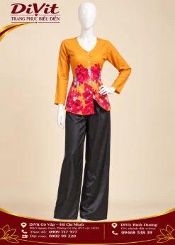 thuê trang phục bà ba nữ cam