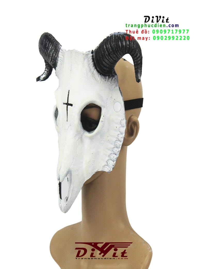 Đầu Quỷ Dê trắng Halloween