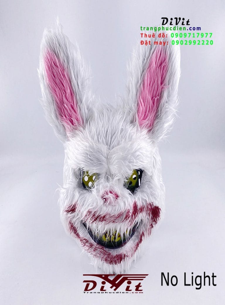 Mặt nạ Thỏ Halloween máu me kinh dị