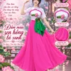 Váy múa sen trắng hồng