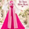 Thuê đồ múa áo tứ thân bắc bling hồng