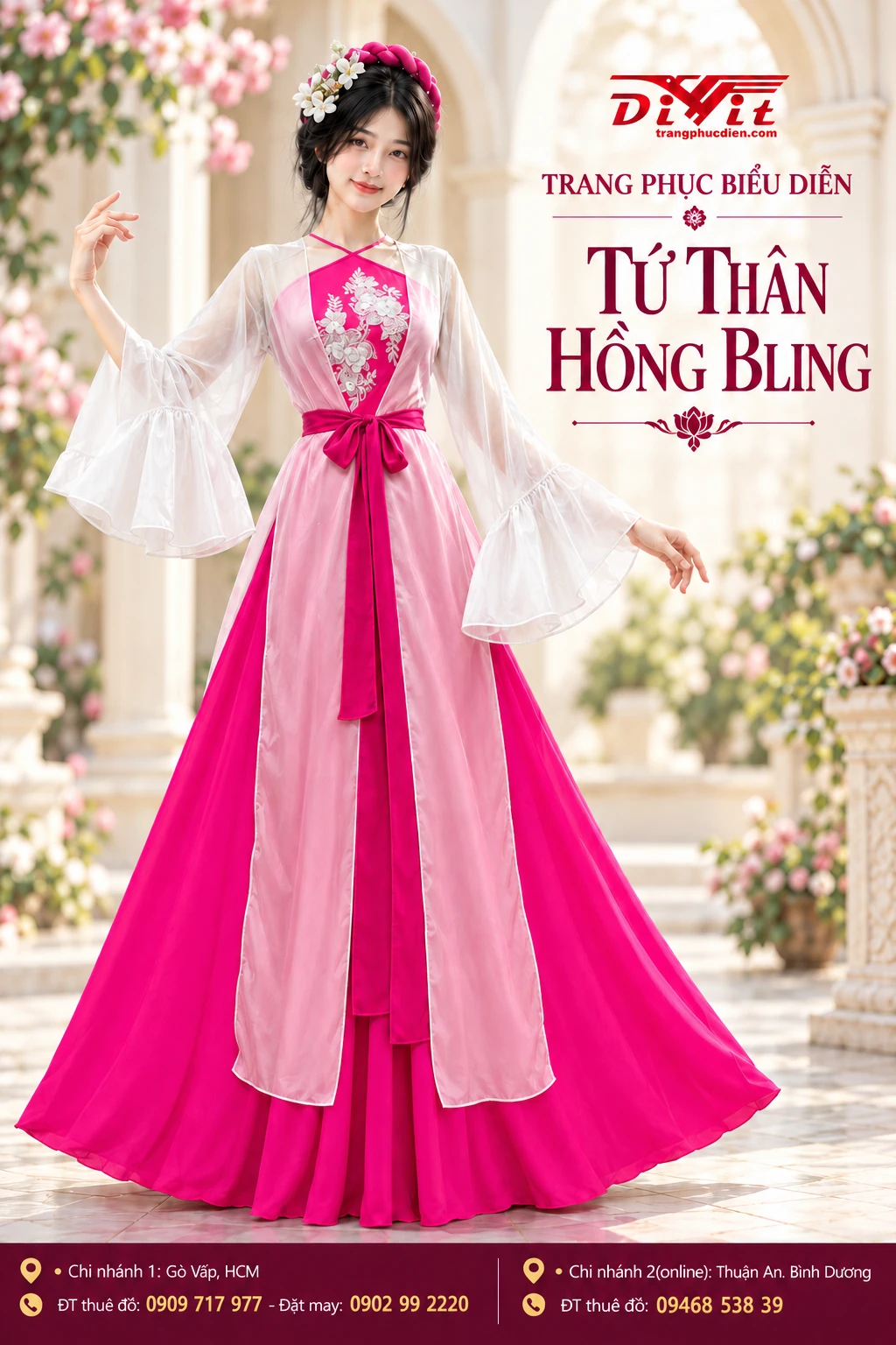 Tứ thân hát “Bắc Bling” hồng