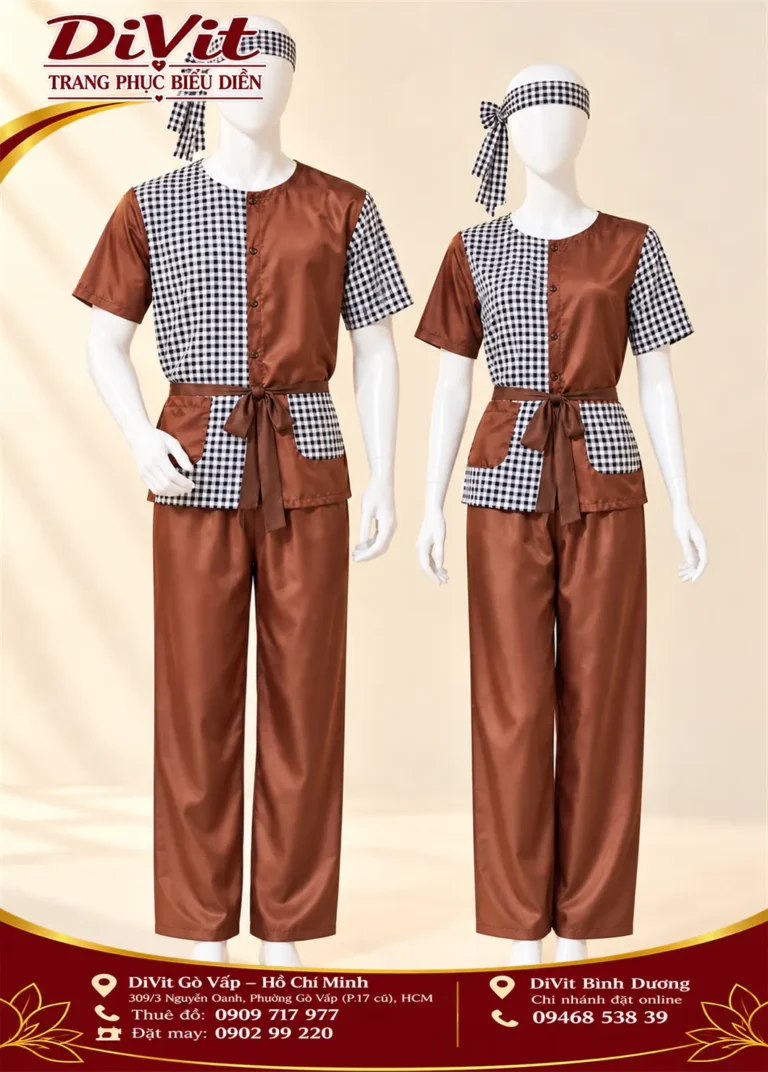 Cặp Đồng dao nâu caro
