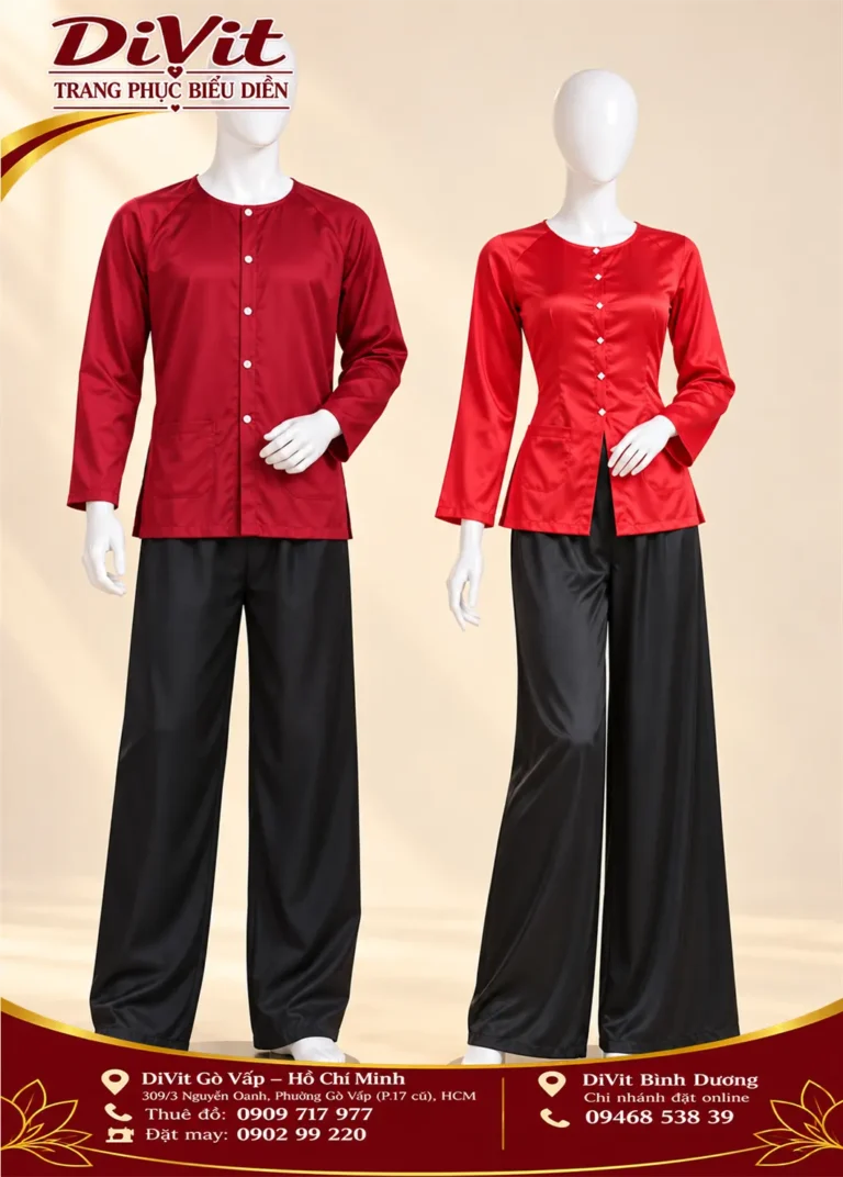 Cặp bà ba đỏ
