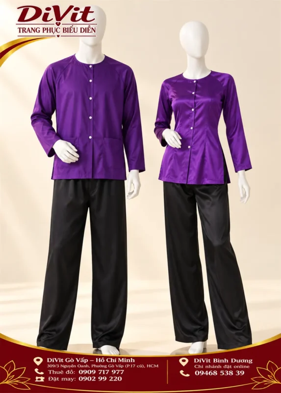 Cặp bà ba Tím Huế
