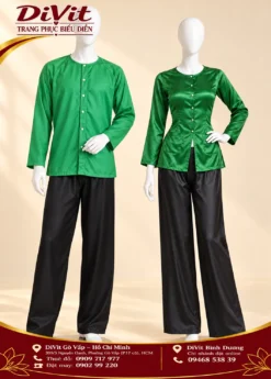 Cặp bà ba Xanh lá