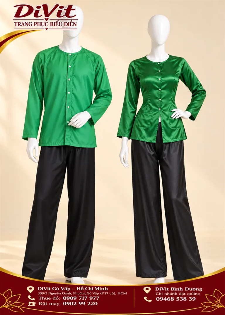 Cặp bà ba Xanh lá