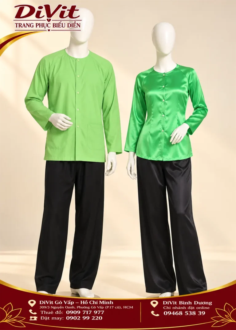 Cặp bà ba Xanh nhạt