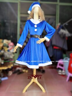Thuê đầm noel nữ xanh dương