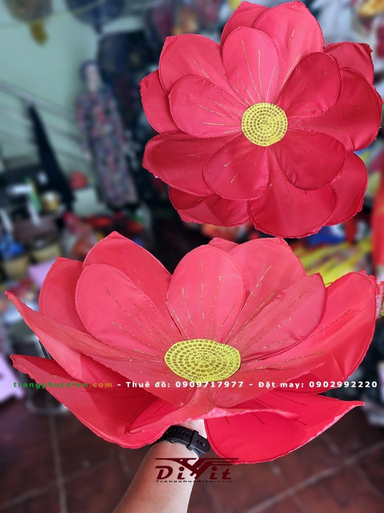 Thuê hoa múa màu đỏ tươi(giá thuê cặp)