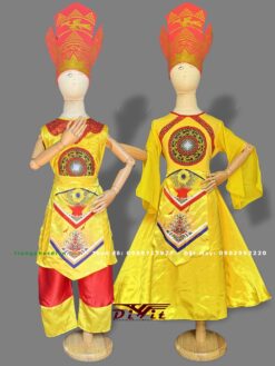 Cặp trang phục Âu Lạc vàng (6 - 8t)