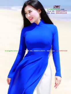 Cho thuê áo dài xanh thanh niên