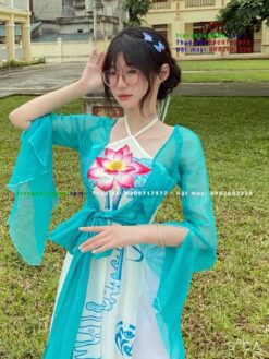 Tứ thân in hoa sen