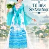 thuê áo tứ thân sen xanh ngọc