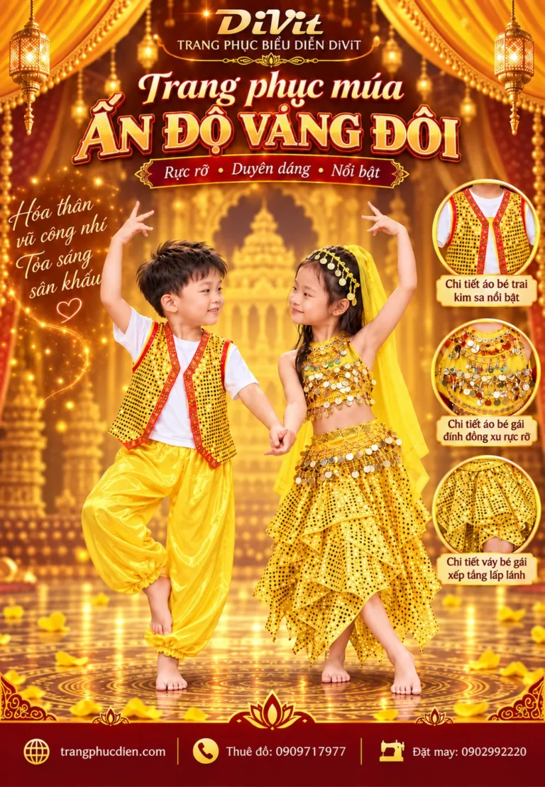 Đồ múa Ấn Độ múa bụng trẻ em