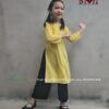 Áo dài vàng chấm bi bé gái