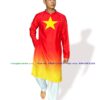 Áo dài đỏ sao vàng nam loan màu