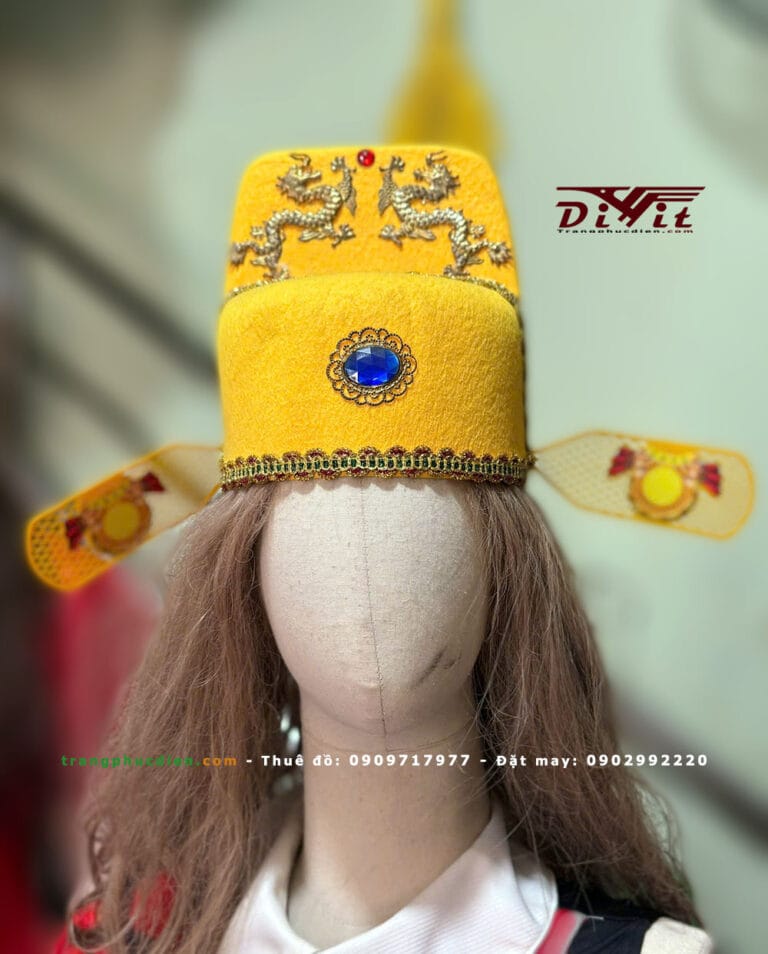 Mão nỉ cổ trang vàng