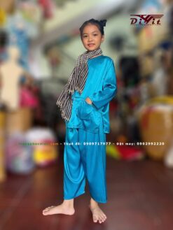 Áo bà ba xanh dương trẻ em