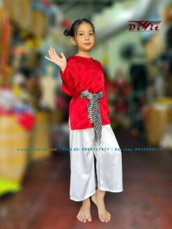 Áo bà ba đỏ trẻ em