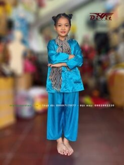 Áo bà ba xanh dương trẻ em