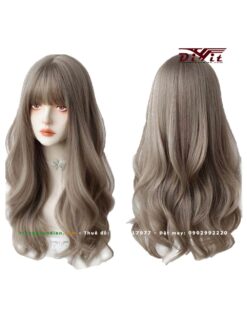 Tóc giả nữ màu xám khói