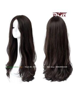 Tóc giả nữ nâu đậm