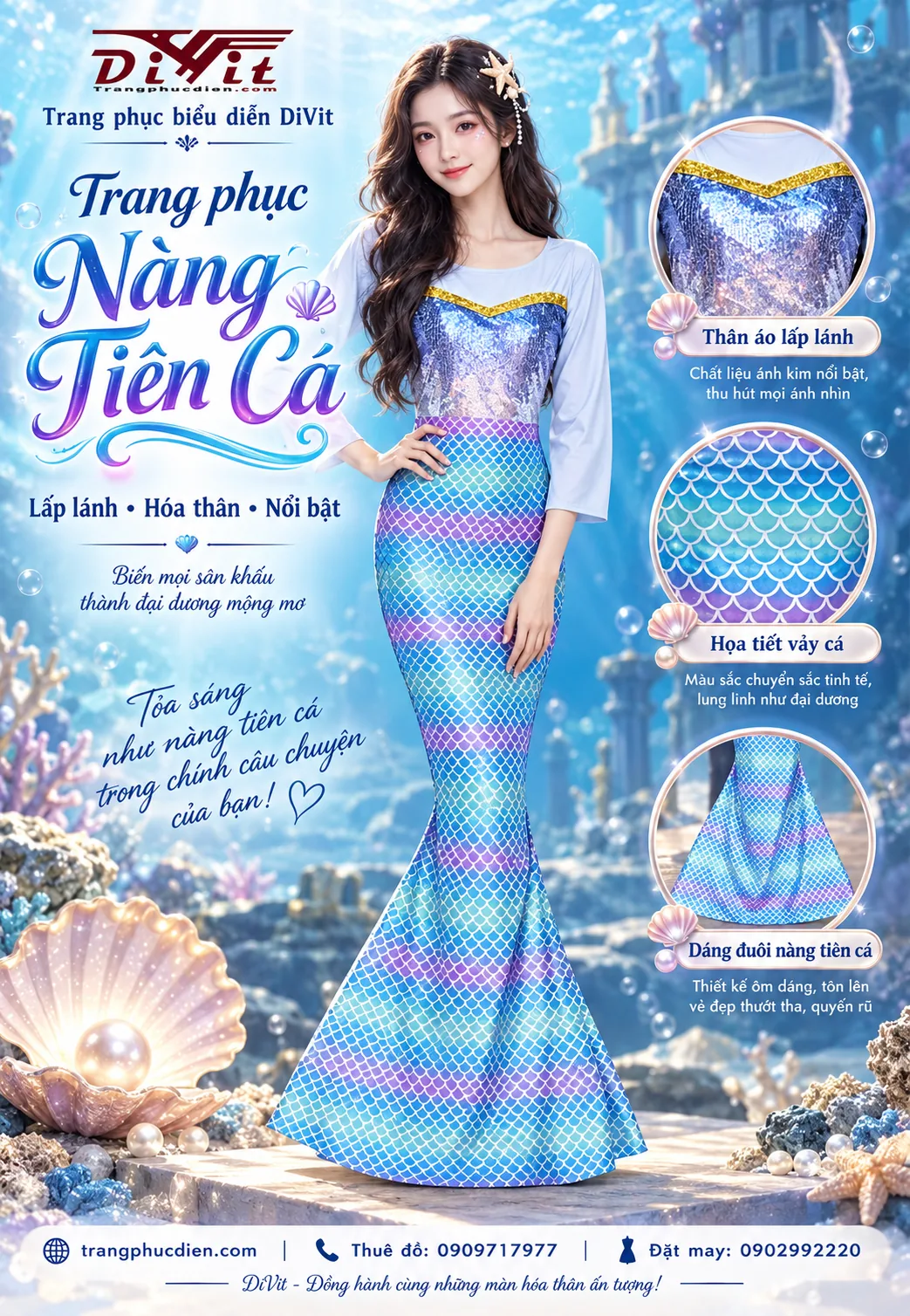 Trang phục Tiên Cá người lớn