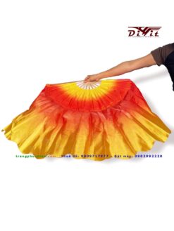 Quạt 40cm đỏ loang ra vàng-(giá thuê 1 cặp)