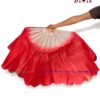 Quạt lụa 40cm trắng đỏ(giá thuê 1 cặp)