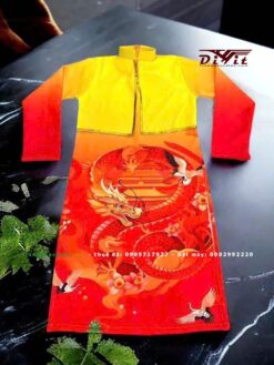Áo dài kiểu nữ đỏ