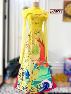 Áo dài kiểu nữ vàng