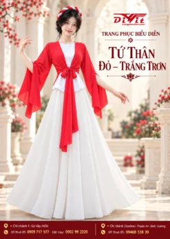 Áo tứ thân trơn cho thuê