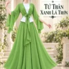 Tứ thân xanh lá trơn cho thuê