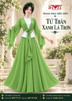 Tứ thân xanh lá trơn cho thuê