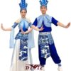 Trang phục Âu Lạc nam nữ trắng xanh dương