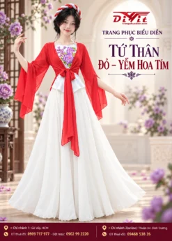 tứ thân đỏ trắng đẹp