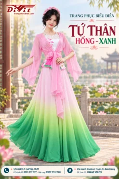 thuê đồ diễn tứ thân hồng