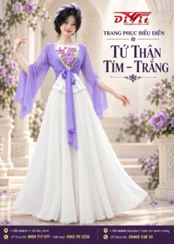 Thuê tứ thân tim váy trắng