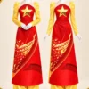 Áo dài sao vàng tay phồng