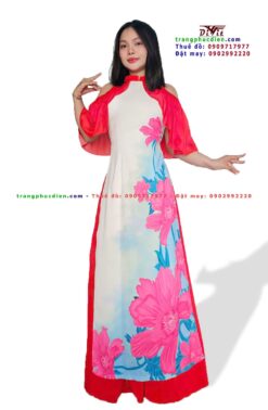 Áo dài múa nữ hở vai