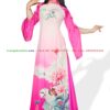 Áo dài hồng nữ tay cách tân