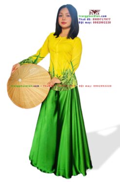 Áo bà ba in bông lúa (có cho nam)