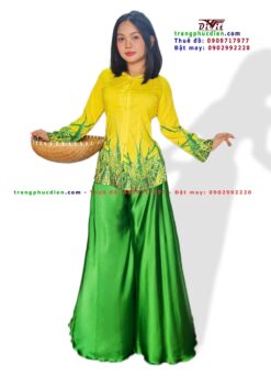 Áo bà ba in bông lúa (có cho nam)